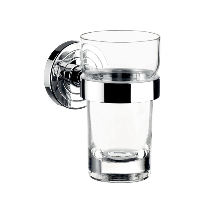 Склянка для зубних щіток Emco Polo скляна, хром (0720 001 00) - Фото 1